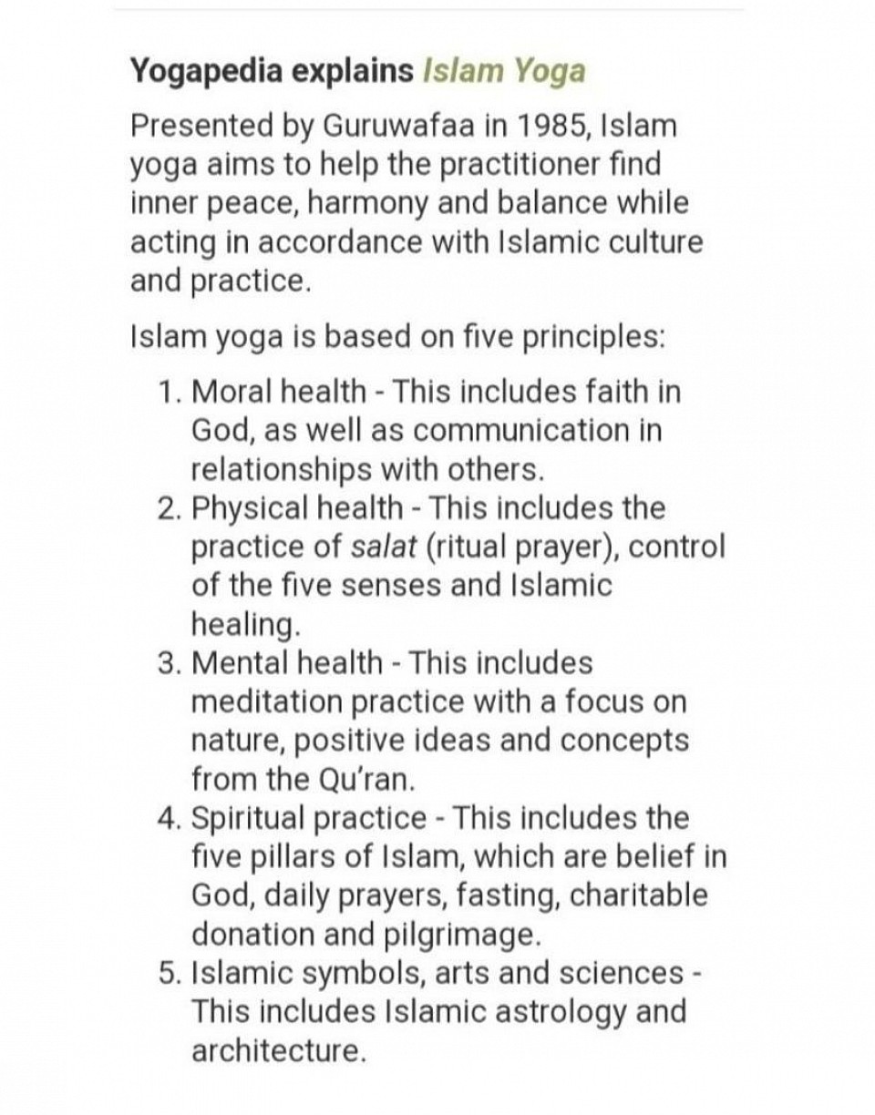Islam Yoga created by Dr. Prof. Wafaa Yedisu